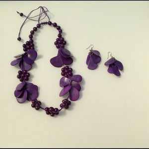 Eco friendly Tagua nut jewelry set
